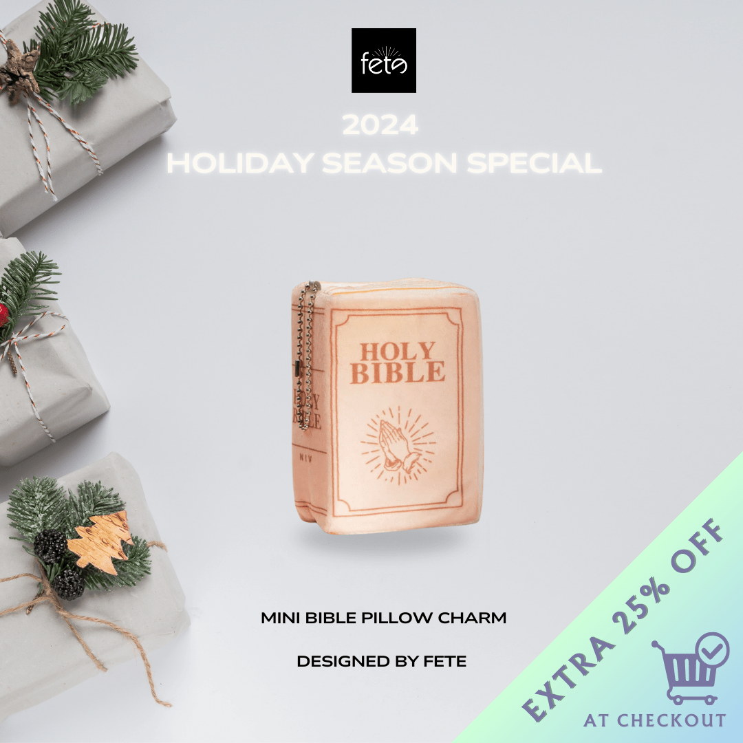 Fete - 'Positive Living' Mini Bible Pillow Charm