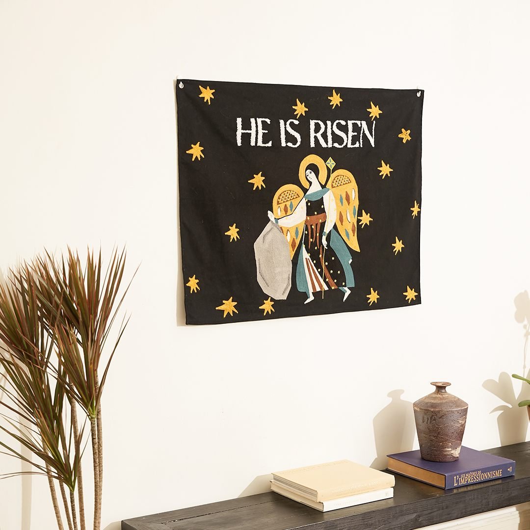 Fete - Angel & Stone Embroidered Tapestry