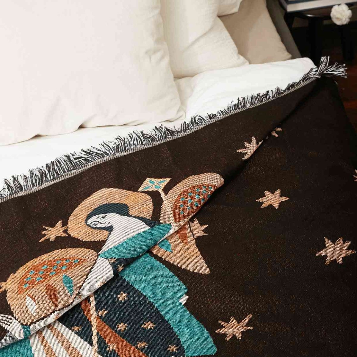 Fete - Angel & Stone Woven Throw Blanket