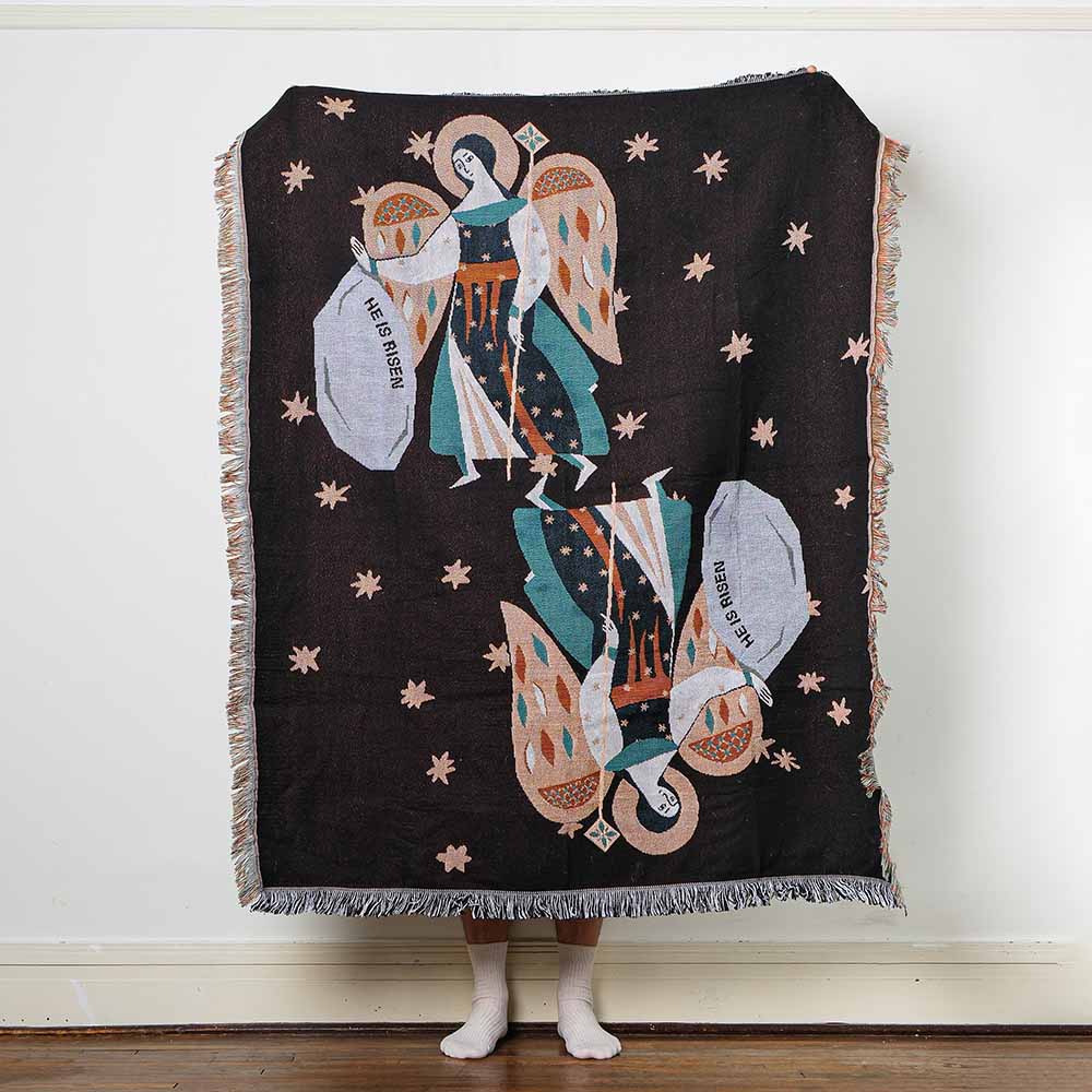 Fete - Angel & Stone Woven Throw Blanket