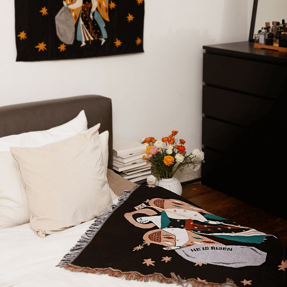 Fete - Angel & Stone Woven Throw Blanket