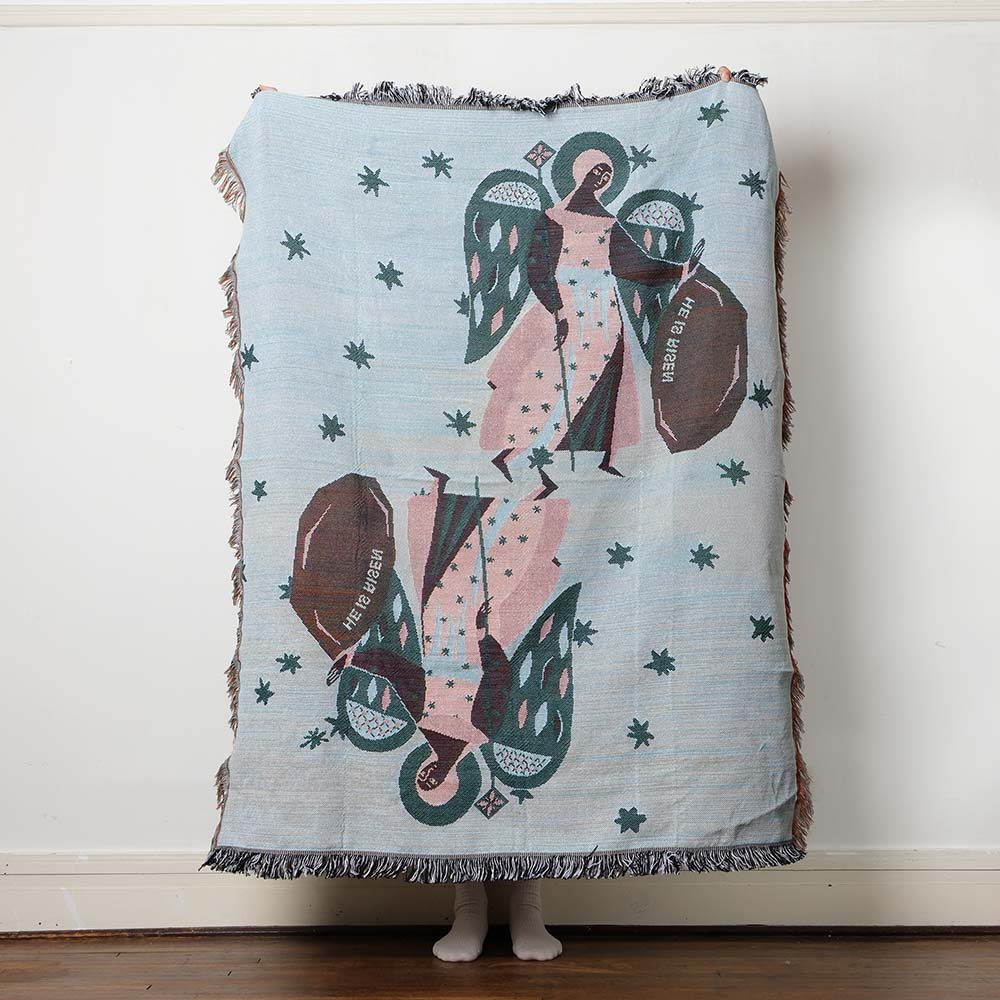 Fete - Angel & Stone Woven Throw Blanket