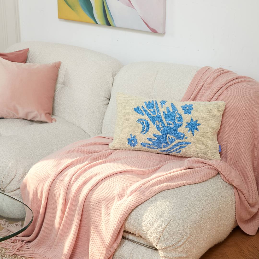 Fete - Beautiful in Its Time Hand Tufted Throw Pillow - Dove