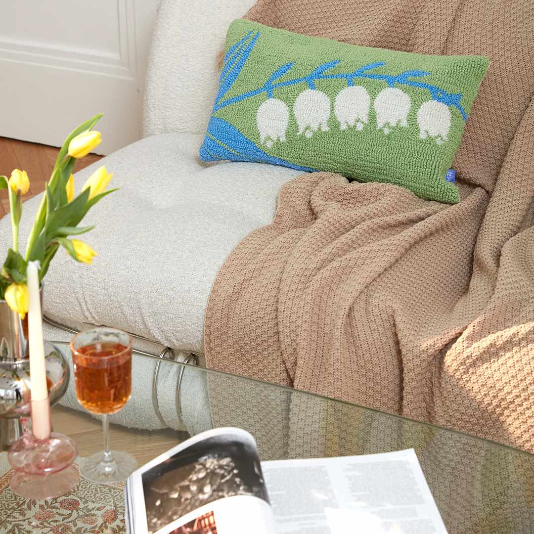 Fete - Beautiful in Its Time Hand Tufted Throw Pillow - Lily of the Valley