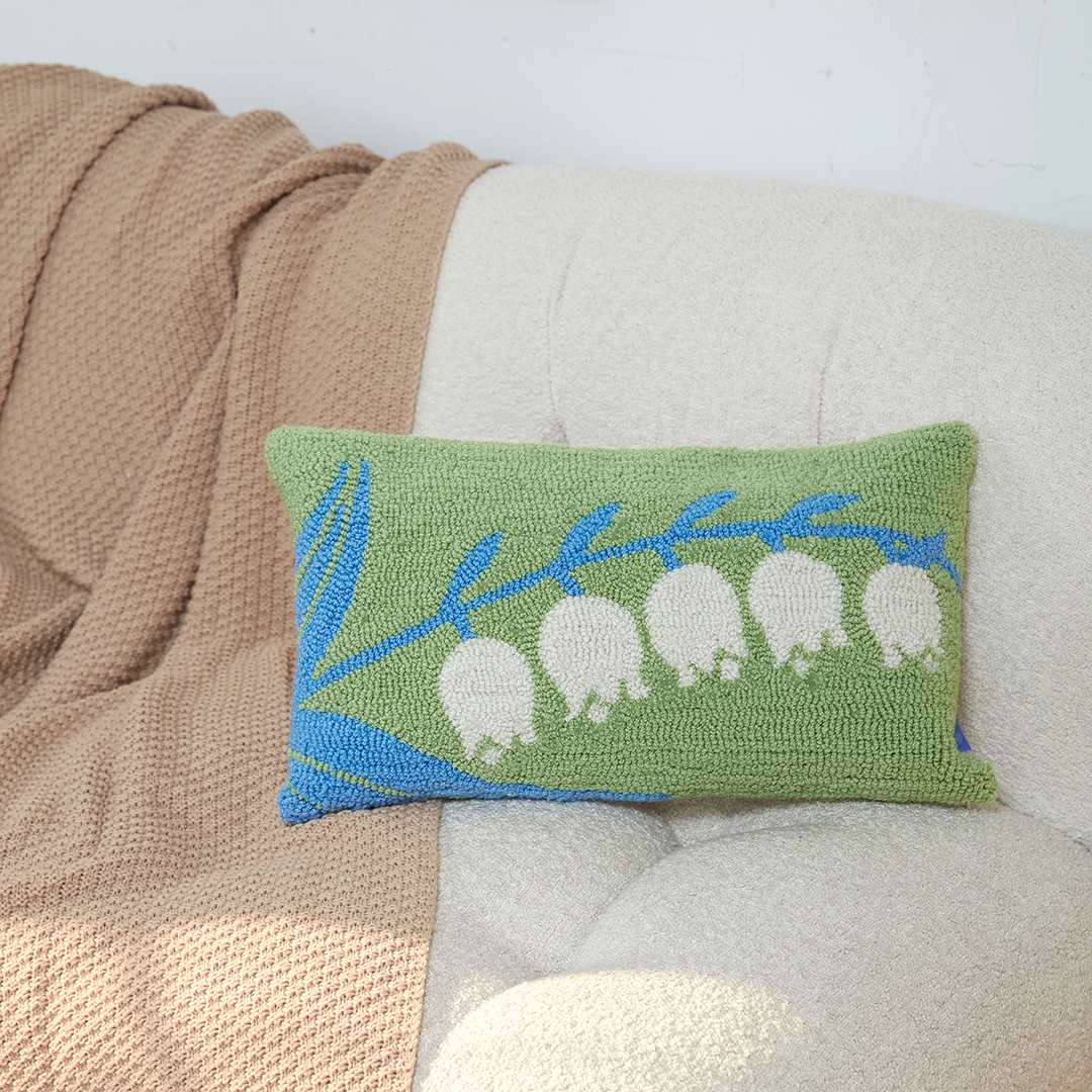 Fete - Beautiful in Its Time Hand Tufted Throw Pillow - Lily of the Valley