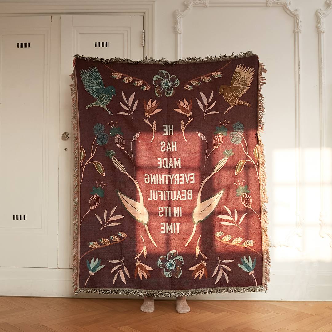 Fete - Beautiful In Its Time Woven Throw Blanket