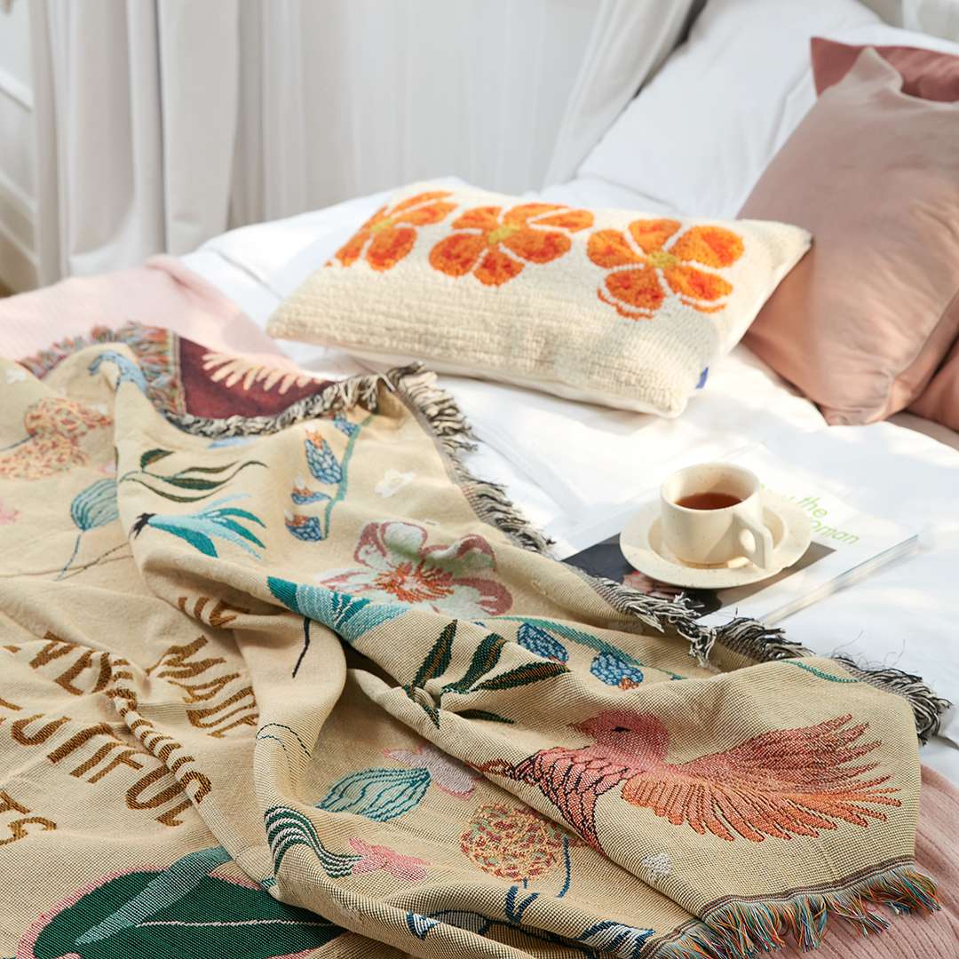 Fete - Beautiful In Its Time Woven Throw Blanket