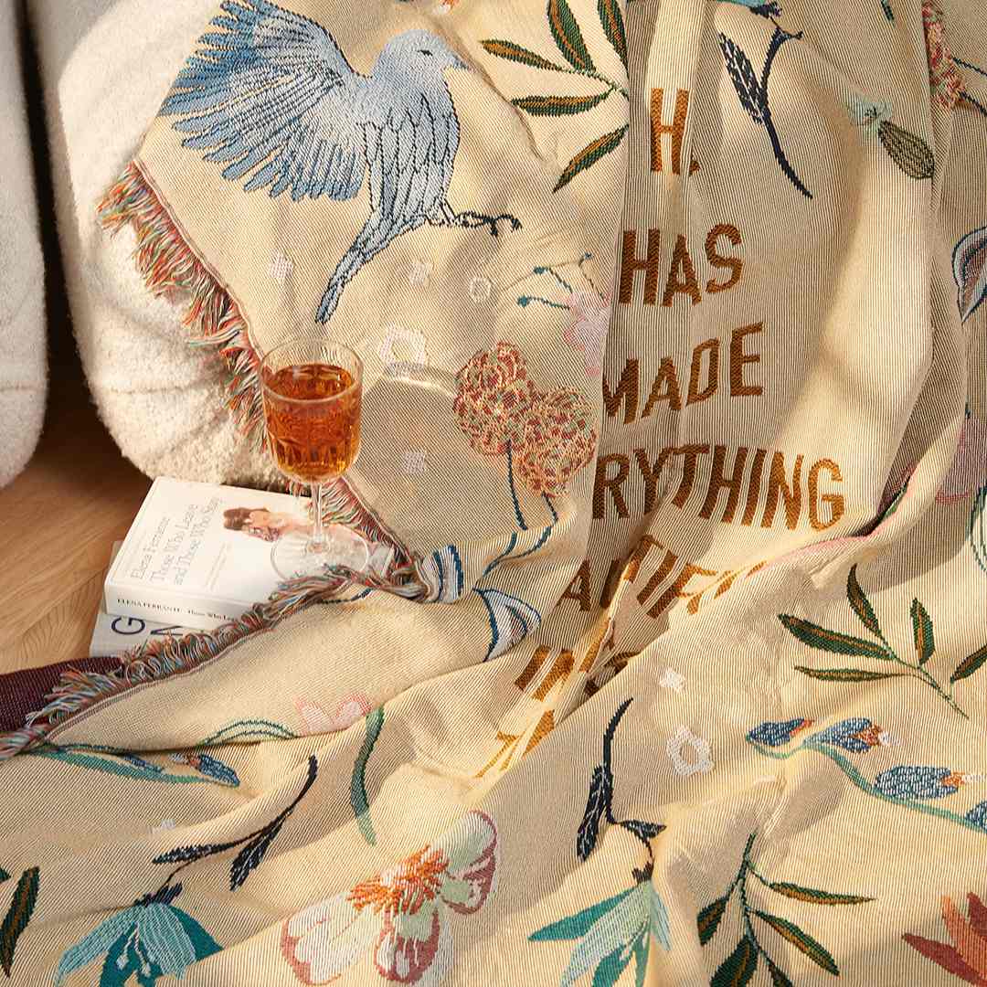 Fete - Beautiful In Its Time Woven Throw Blanket