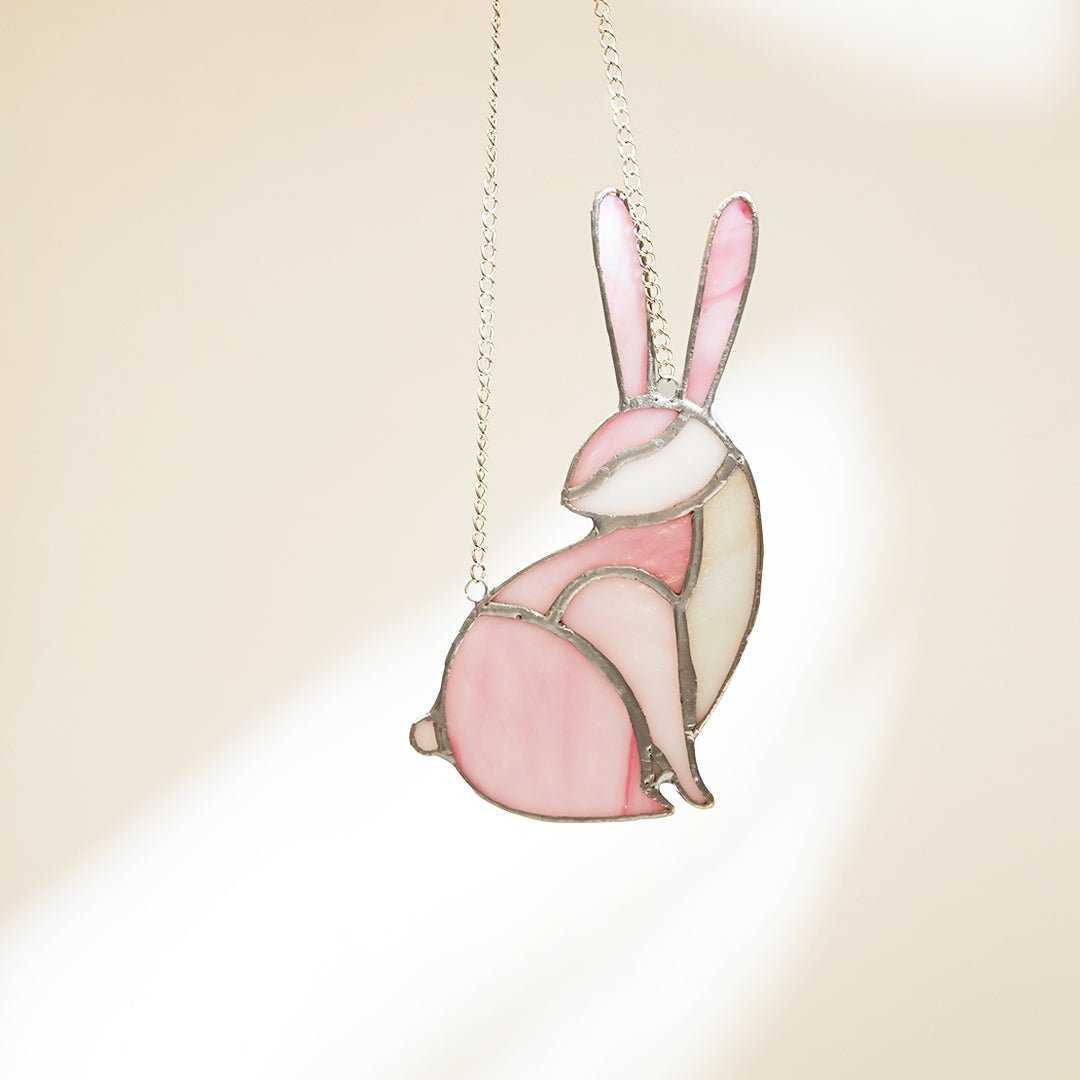 Fete - Fete Hand - made Easter Bunny & Egg Stained Glass Sun - catcher