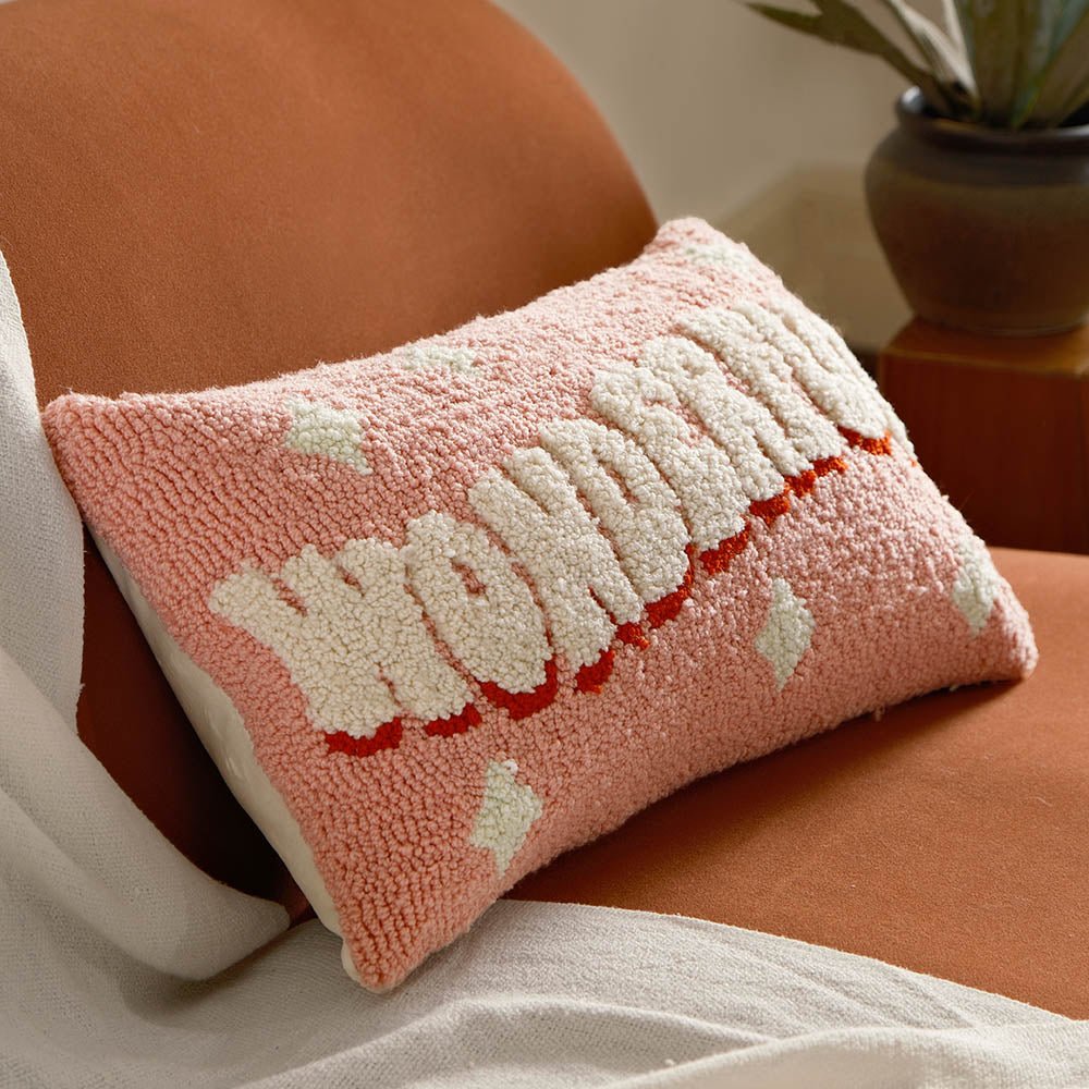 Fete - Fete Names of Jesus, Hand Tufted Throw Pillow - Wonderful, Isaiah 9:6