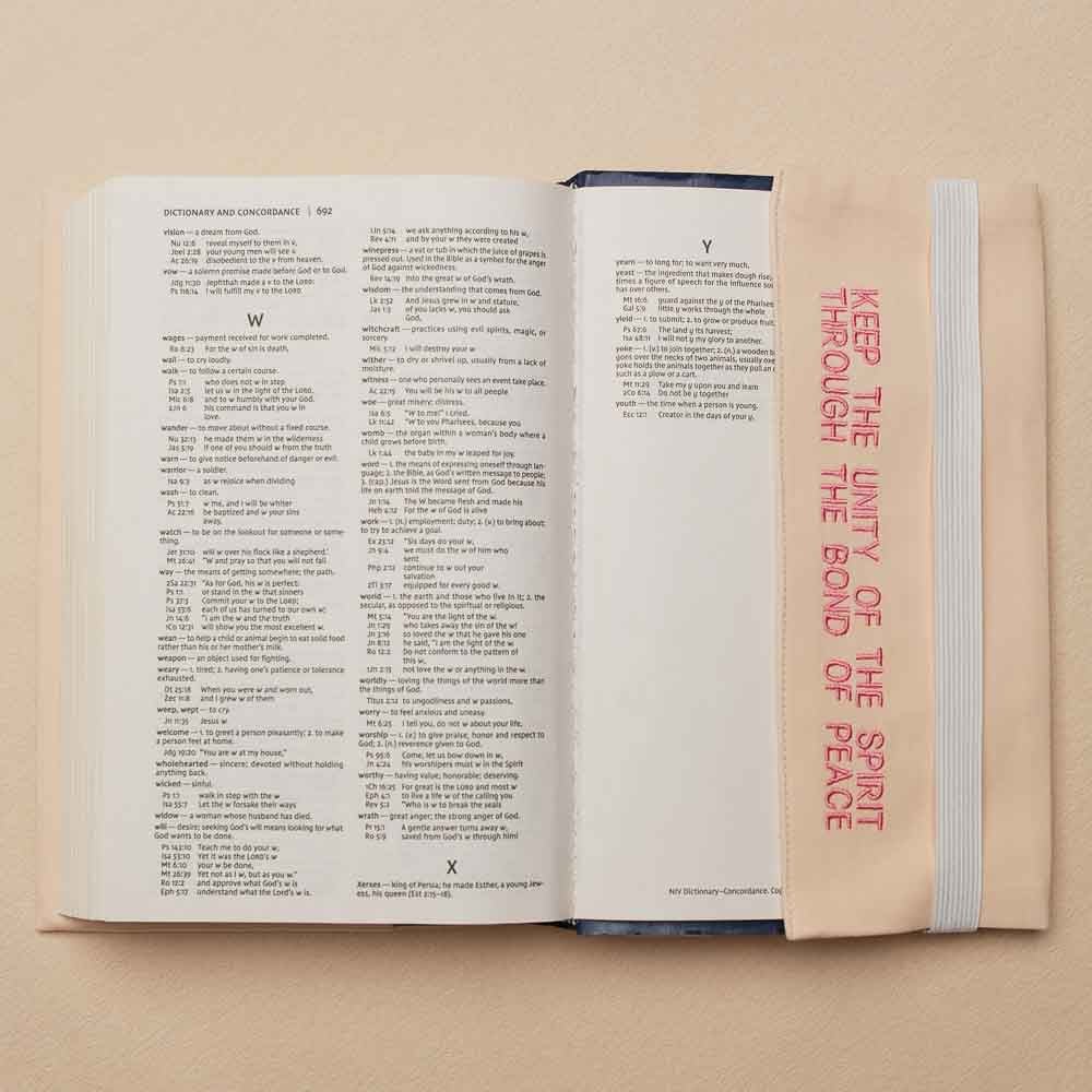 Fete - Fruit of the Spirit Embroidered Bible Cover - Peace