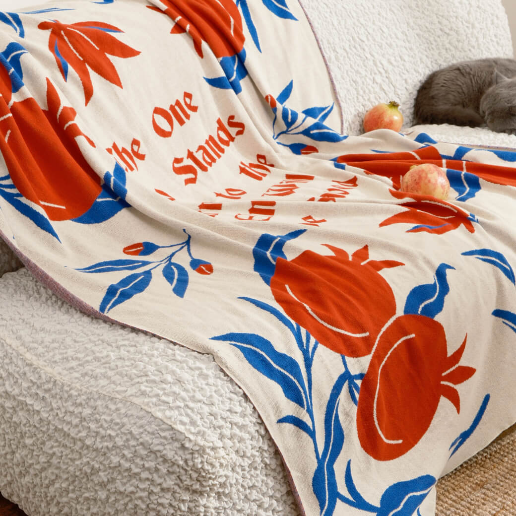 Fete - Fruit of the Spirit Knit Throw Blanket - Forbearance