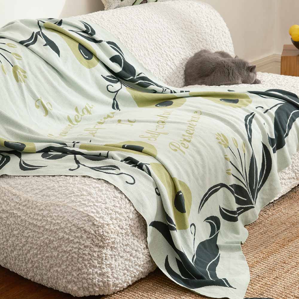 Fete - Fruit of the Spirit Knit Throw Blanket - Self Control