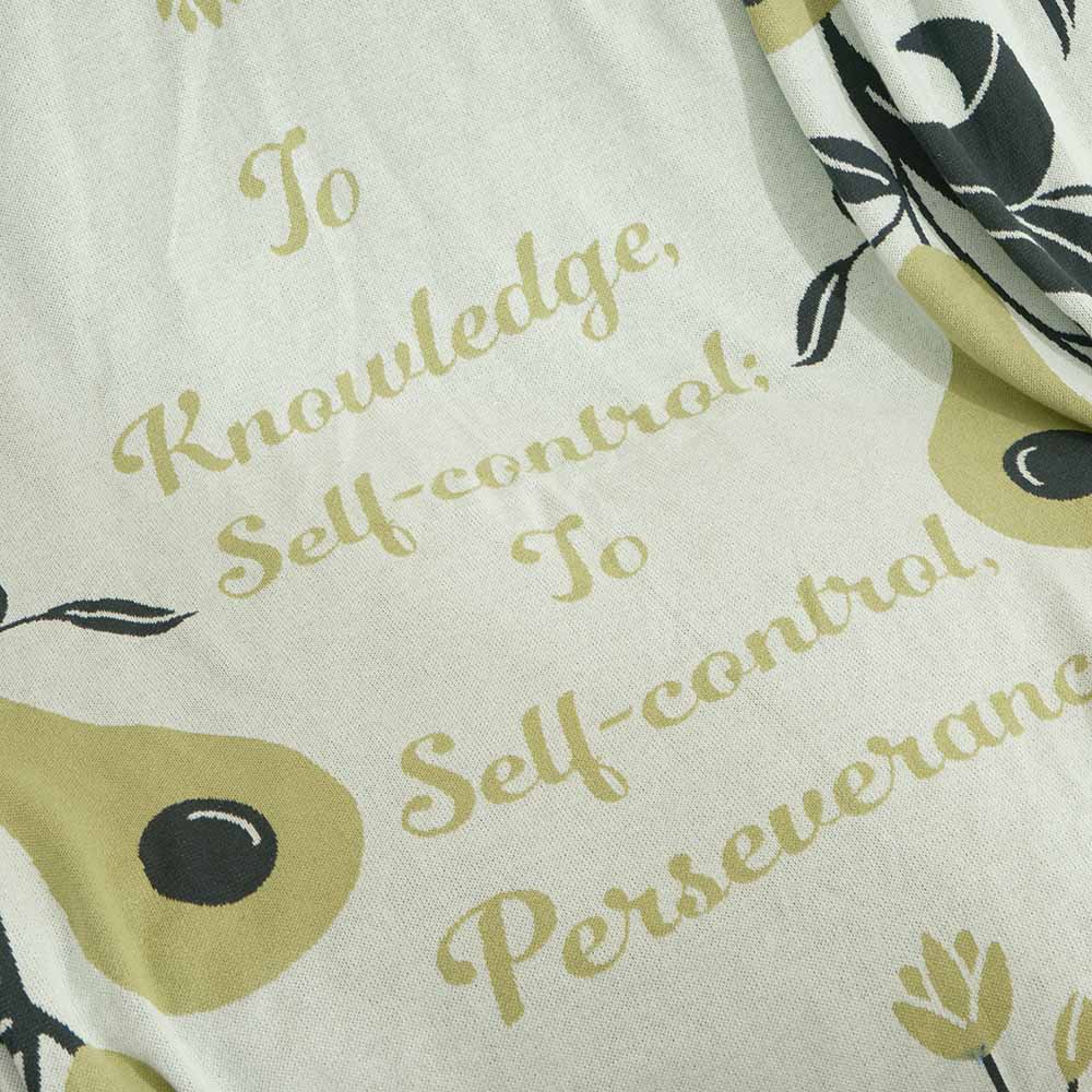 Fete - Fruit of the Spirit Knit Throw Blanket - Self Control