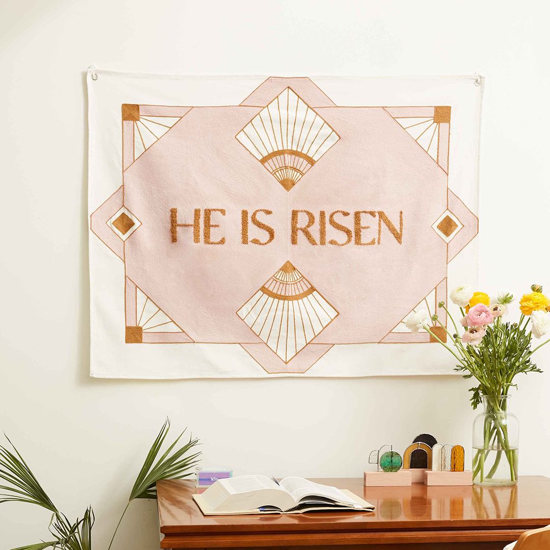 Fete - He is Risen Embroidered Tapestry
