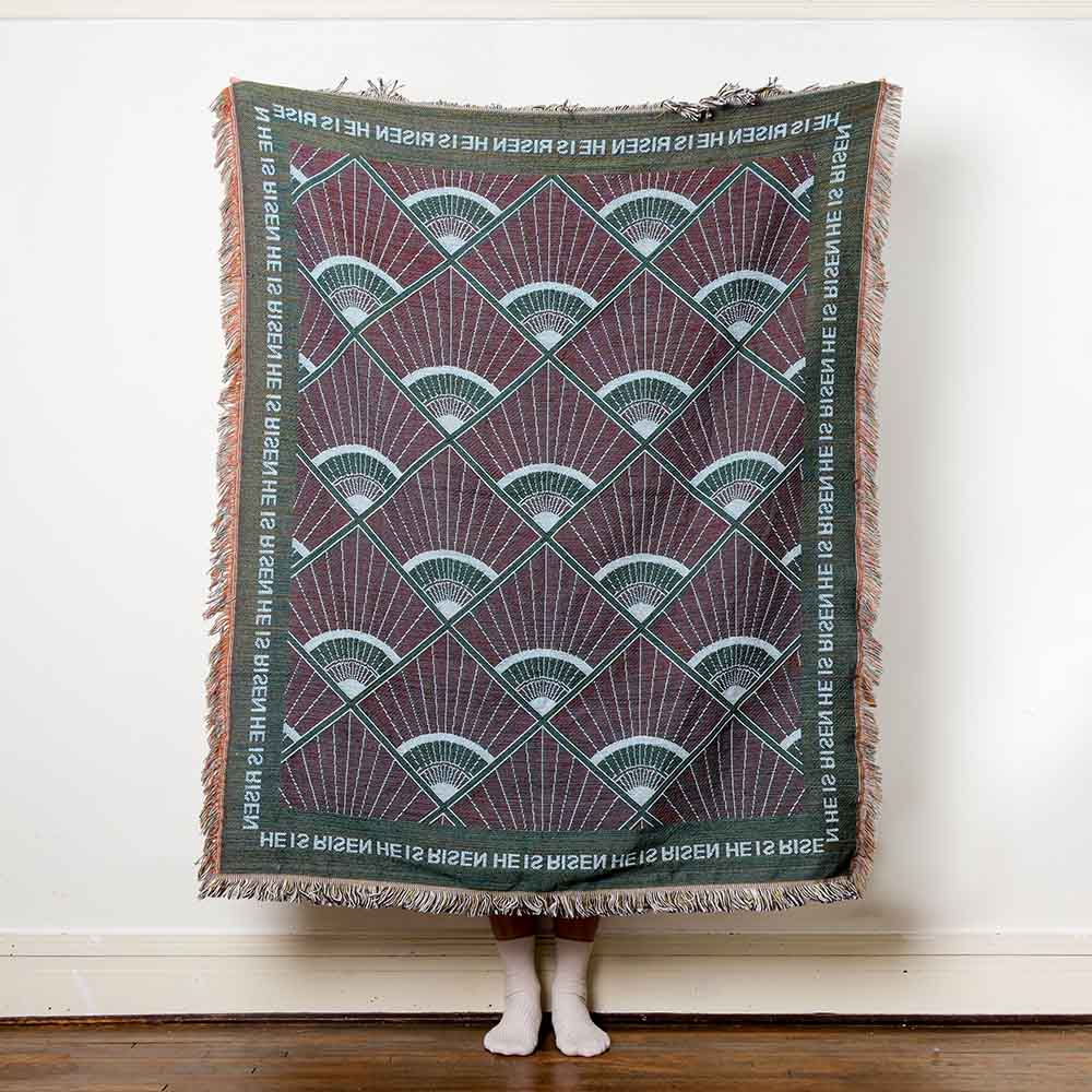 Fete - He is Risen Woven Throw Blanket