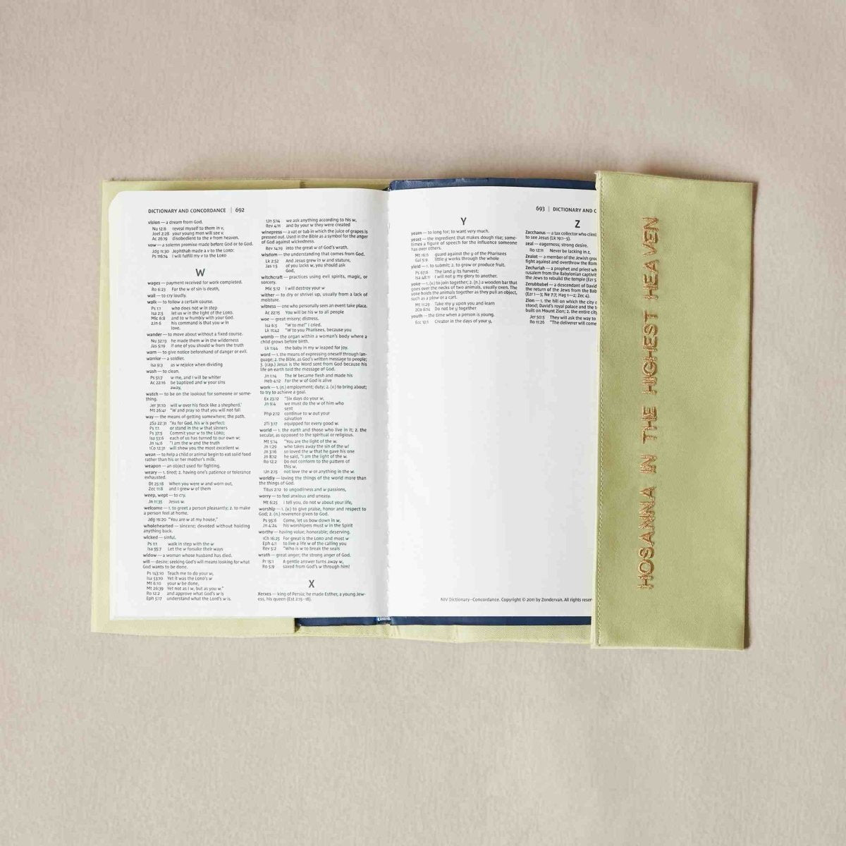 Fete - Hosanna Bible Cover - Palm Leaf