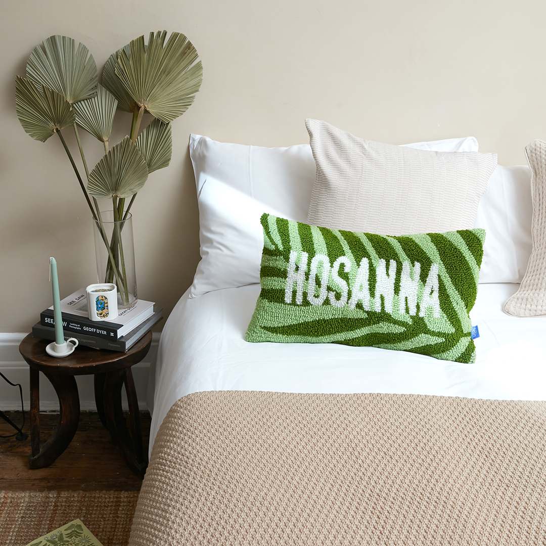 Fete - Hosanna Hand Tufted Throw Pillow - Palm Leaf