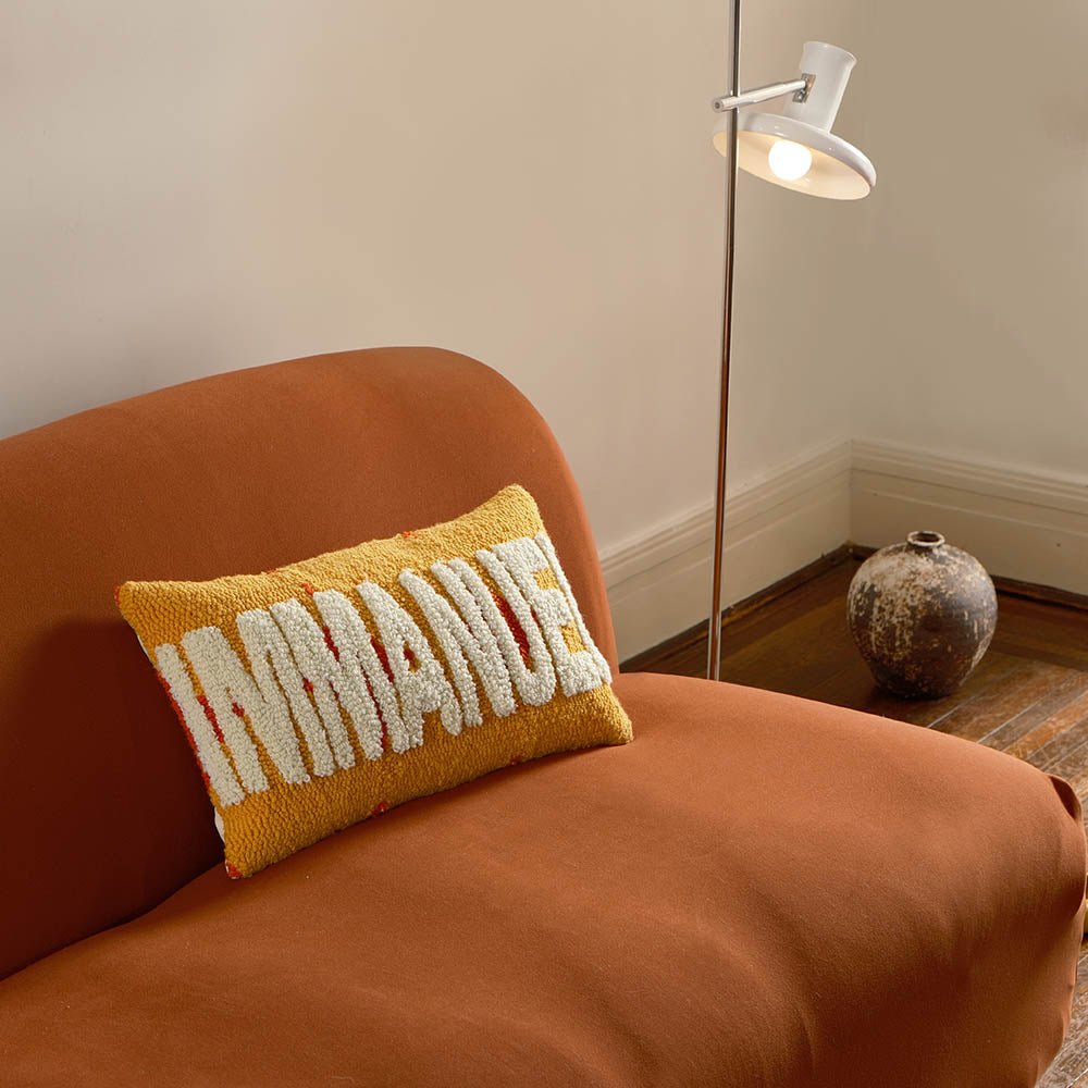 Fete - Names of Jesus Hand Tufted Throw Pillow - Immanuel
