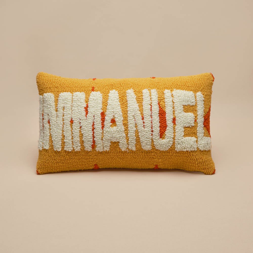 Fete - Names of Jesus Hand Tufted Throw Pillow - Immanuel