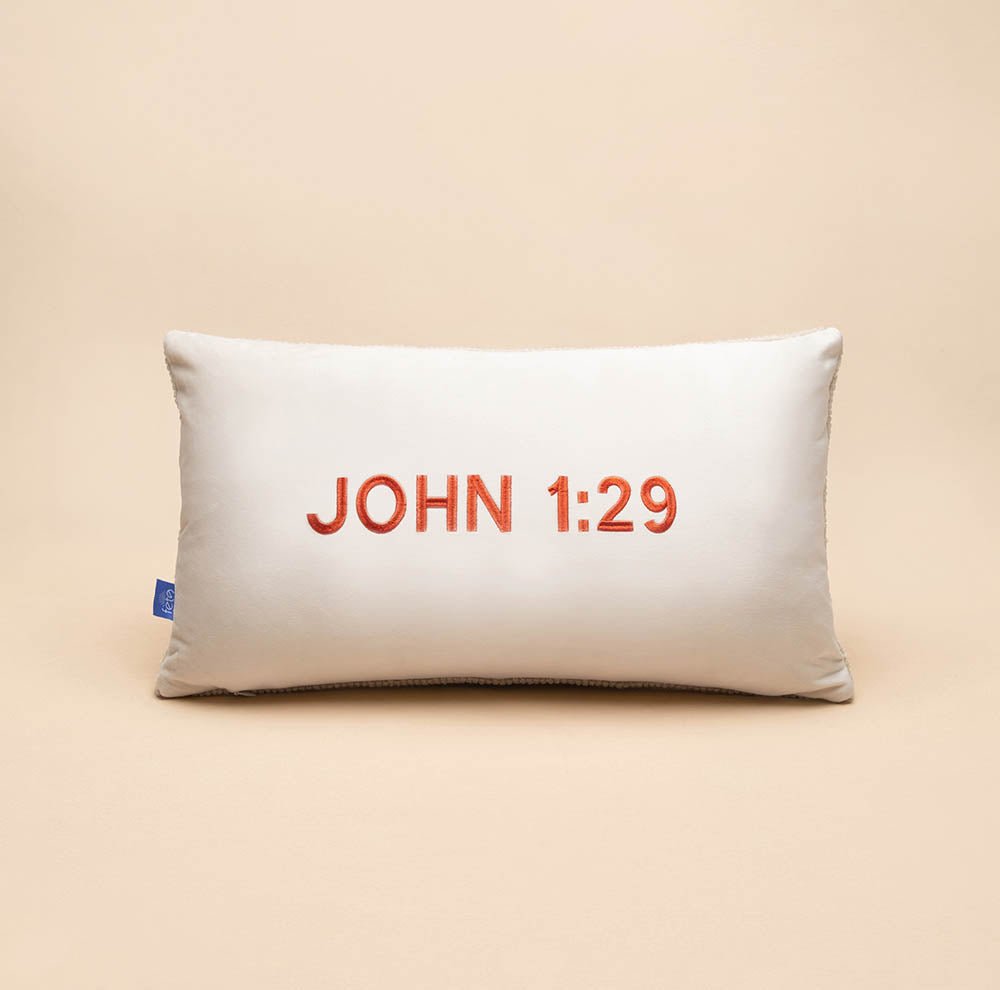 Fete - Names of Jesus Hand Tufted Throw Pillow - Lamb of God