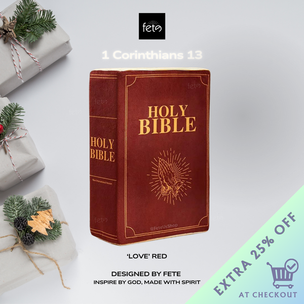 Fete 'Love' Bible Pillow - 1 Corinthians 13