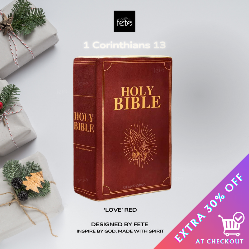 Fete 'Love' Bible Pillow - 1 Corinthians 13