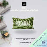 Hosanna Hand Tufted Throw Pillow- Palm Leaf