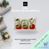 Fruit of the Spirit Hand Tufted Throw Pillow-Joy