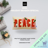 Fruit of the Spirit Hand Tufted Throw Pillow-Peace