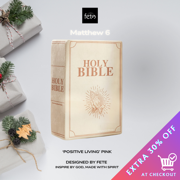 Fete 'Positive Living' Bible Pillow - Matthew 6