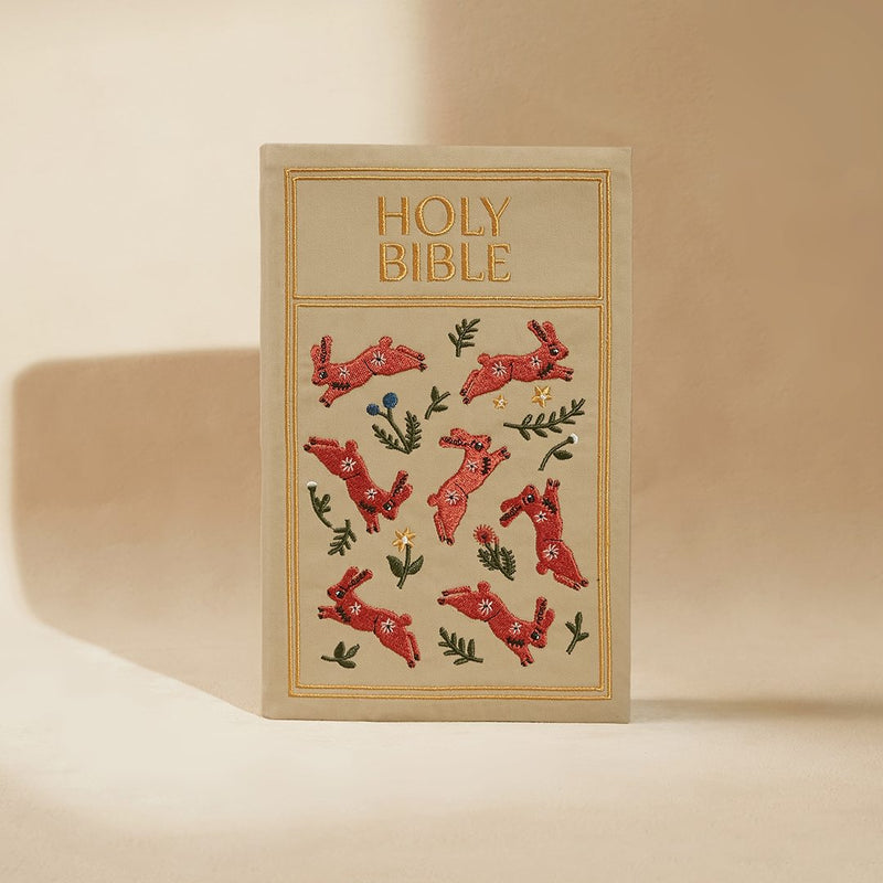 Easter Bunny & Egg Embroidered Bible Cover