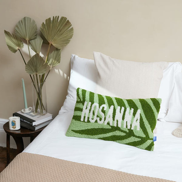 Hosanna Hand Tufted Throw Pillow- Palm Leaf