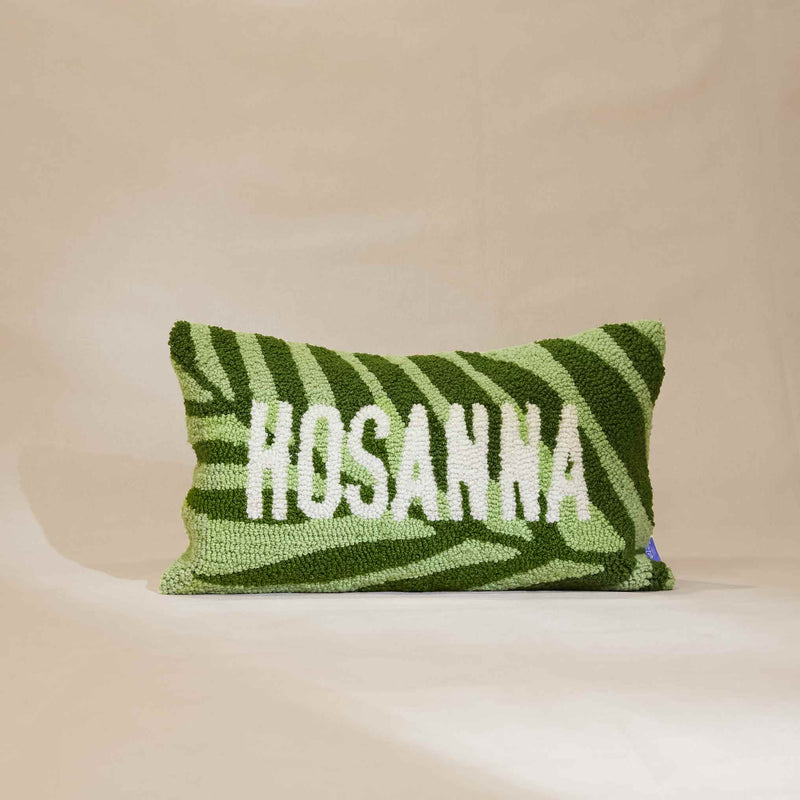 Hosanna Hand Tufted Throw Pillow- Palm Leaf