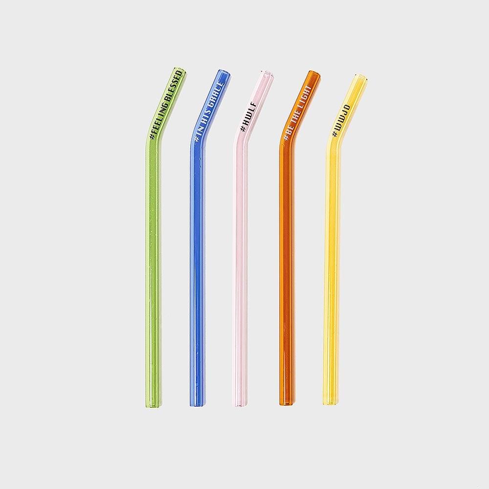 Rainbow Glass Straw