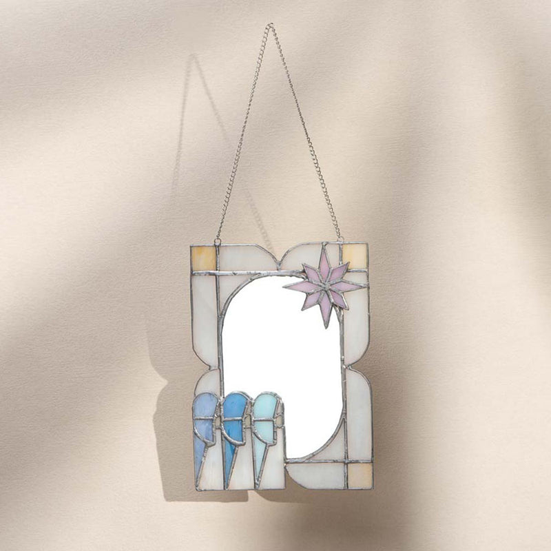 Stained Glass Nativity Decorative Mirror-Three Wise Men