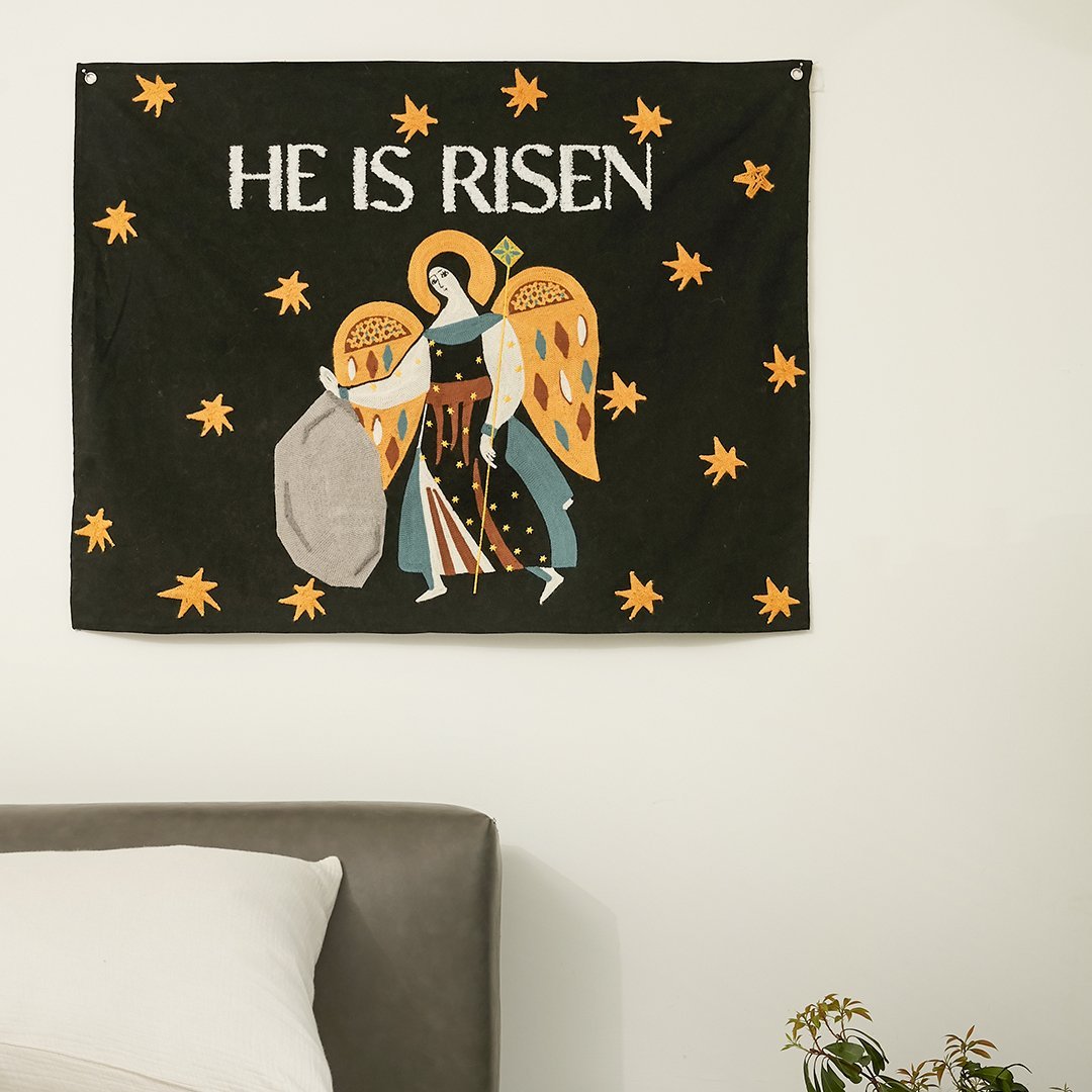 Fete - Angel & Stone Embroidered Tapestry