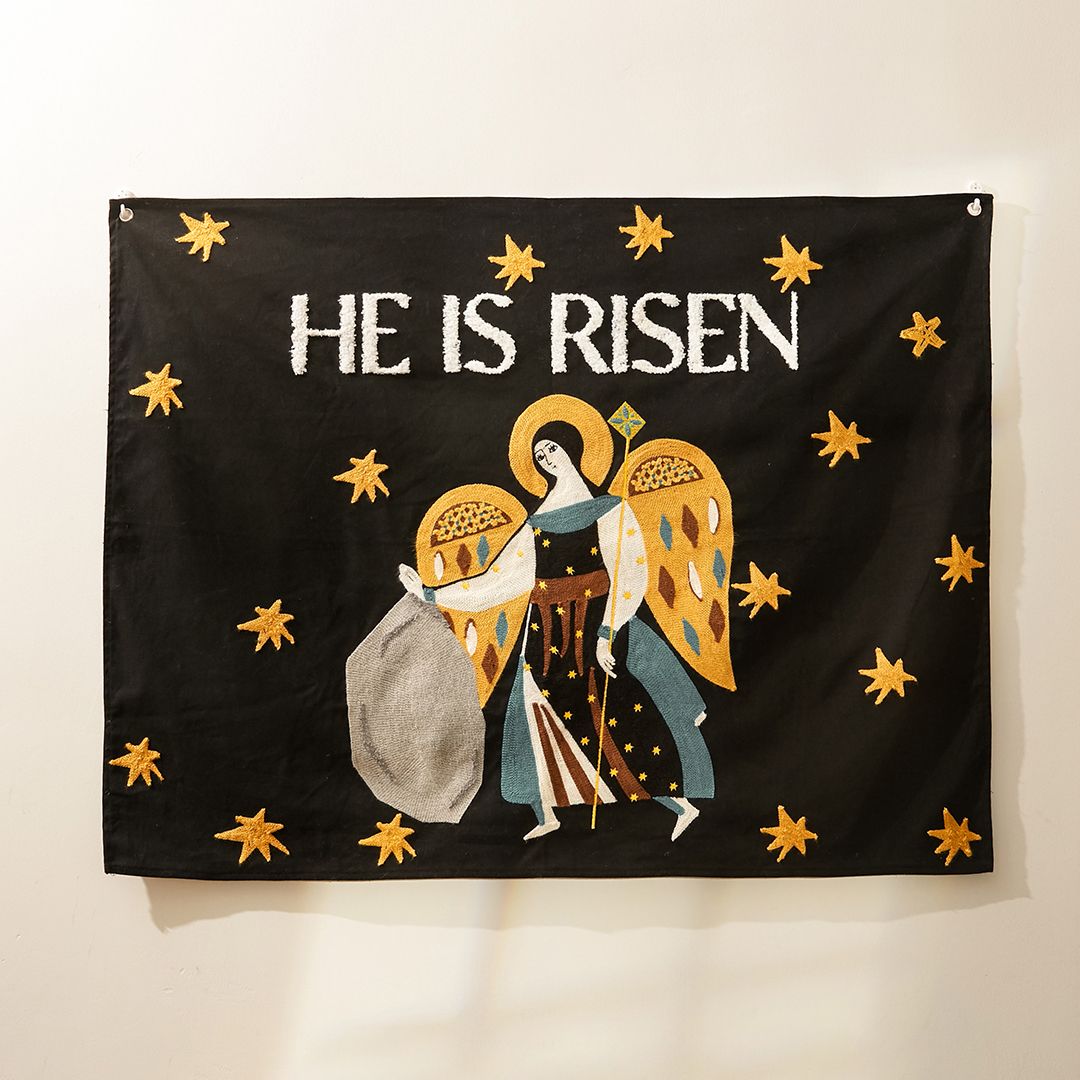 Fete - Angel & Stone Embroidered Tapestry