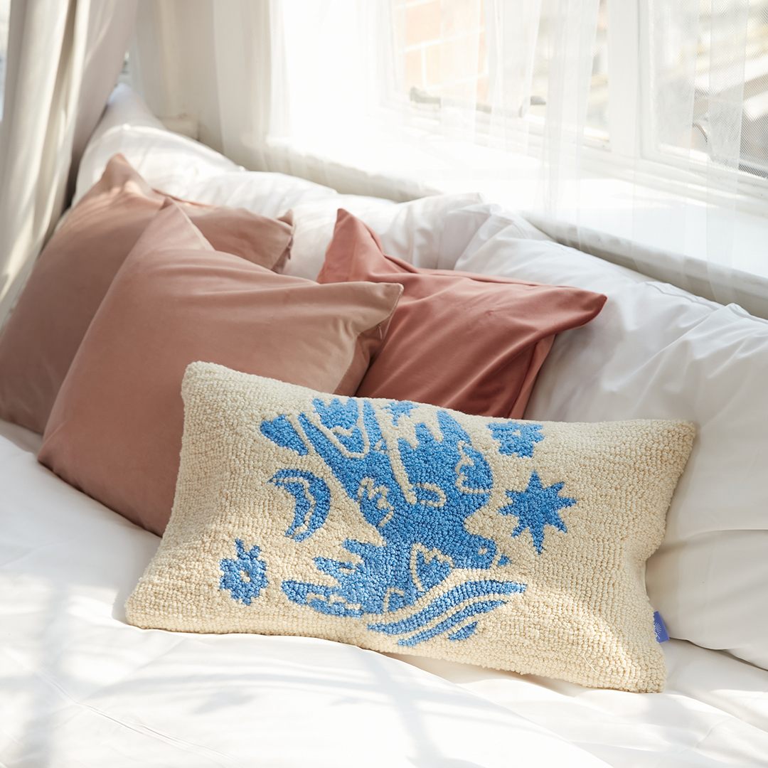 Fete - Beautiful in Its Time Hand Tufted Throw Pillow - Dove