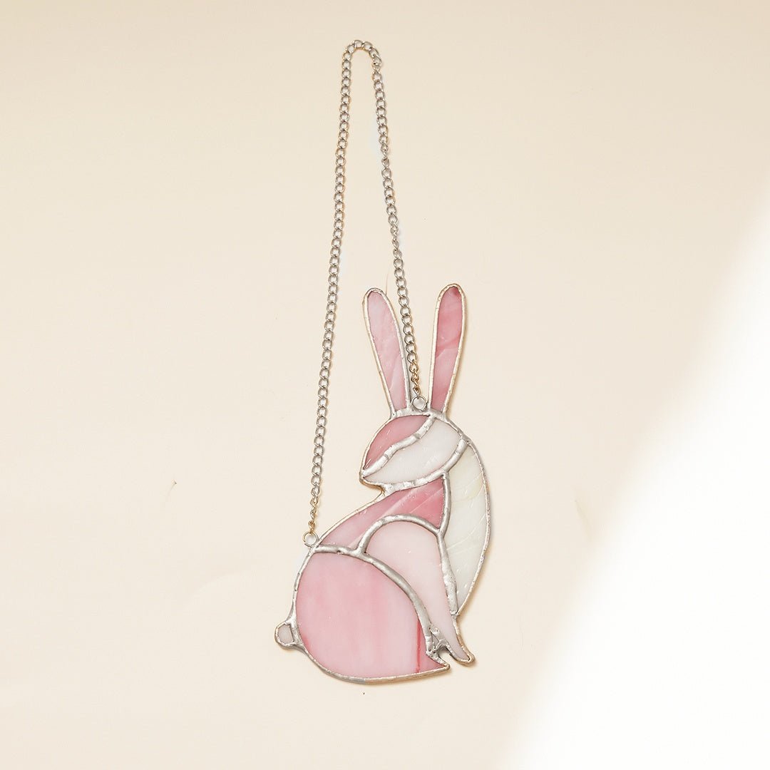 Fete - Fete Hand - made Easter Bunny & Egg Stained Glass Sun - catcher