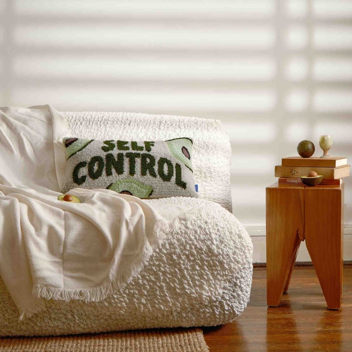 Fete - Fruit of the Spirit Hand Tufted Throw Pillow - Self Control