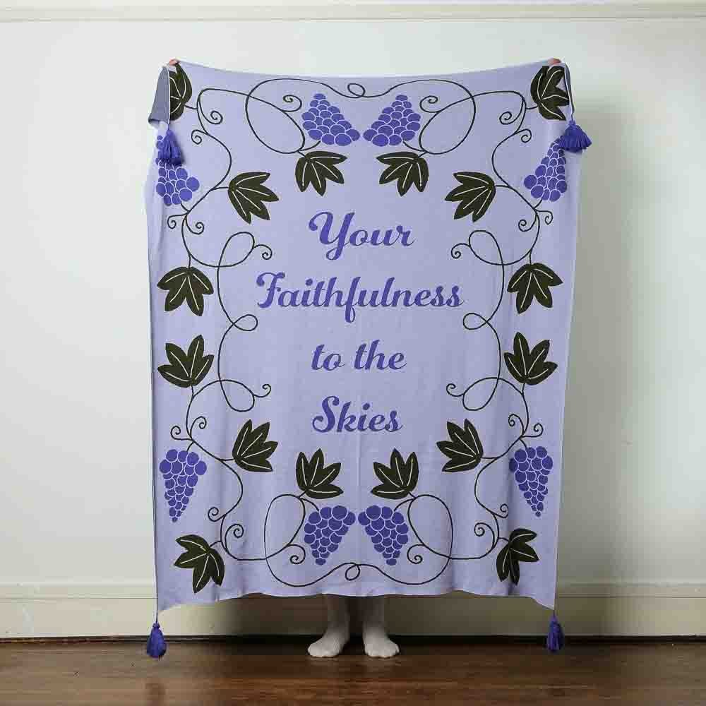 Fete - Fruit of the Spirit Knit Throw Blanket - Faithfulness