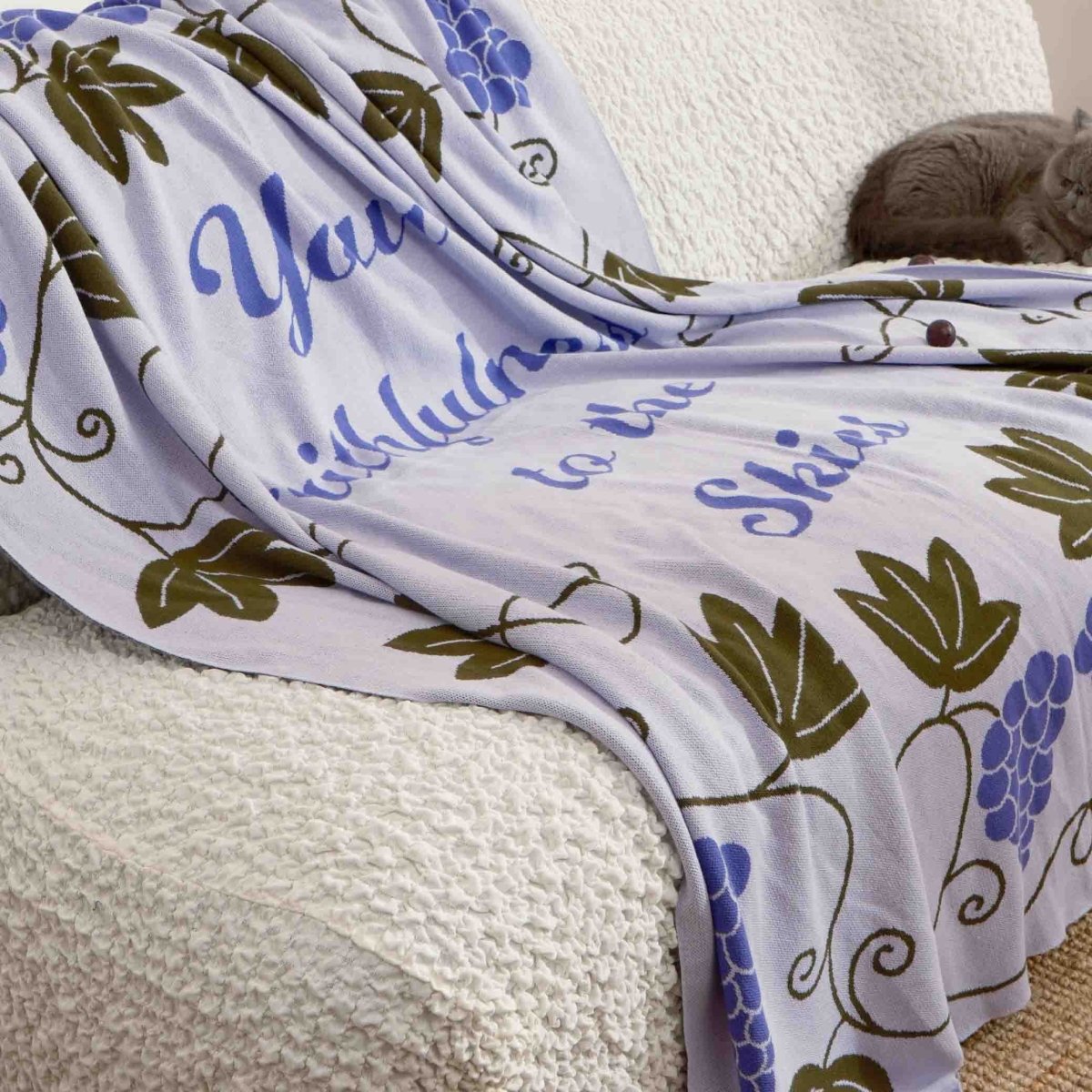 Fete - Fruit of the Spirit Knit Throw Blanket - Faithfulness