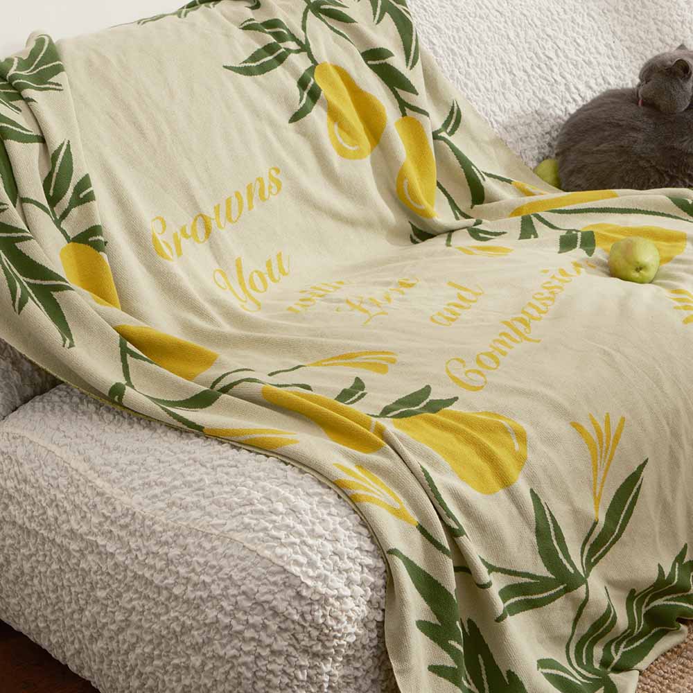 Fete - Fruit of the Spirit Knit Throw Blanket - Love