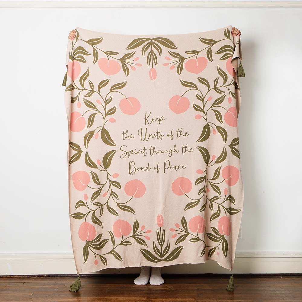 Fete - Fruit of the Spirit Knit Throw Blanket - Peace