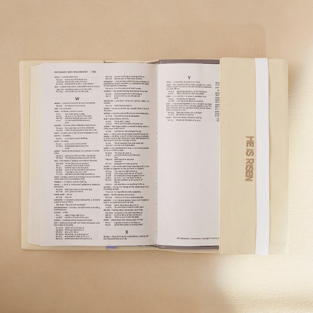 Fete - He is Risen Embroidered Bible Cover
