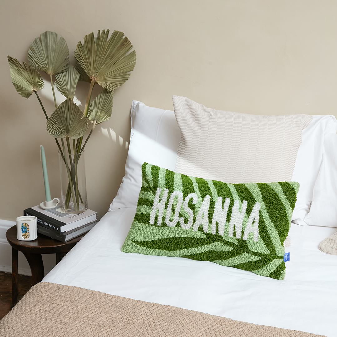 Fete - Hosanna Hand Tufted Throw Pillow - Palm Leaf