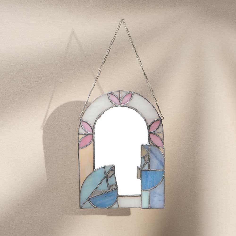 Fete - Stained Glass Nativity Decorative Mirror - Holy Family