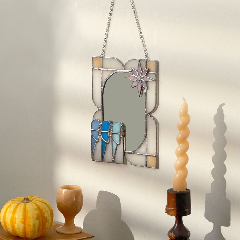 Stained Glass Nativity Decorative Mirror-Three Wise Men